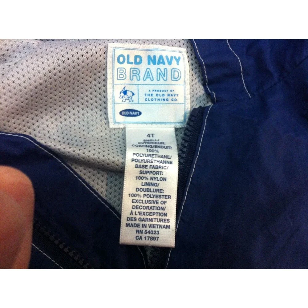 OLD NAVY BOYS HOODED JACKET COAT WINDBREAKER SIZE 4T